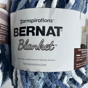 Blanket Yarn Cozy Blue 2 Pack 220 Yards 10.5oz 100% Polyester Bulky 2 PCS